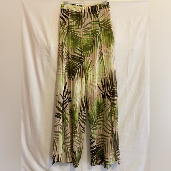 Vince Camuto Swim Cover-up Palazzo Pants; Green Multi pattern, Size XS - Picture 8 of 14